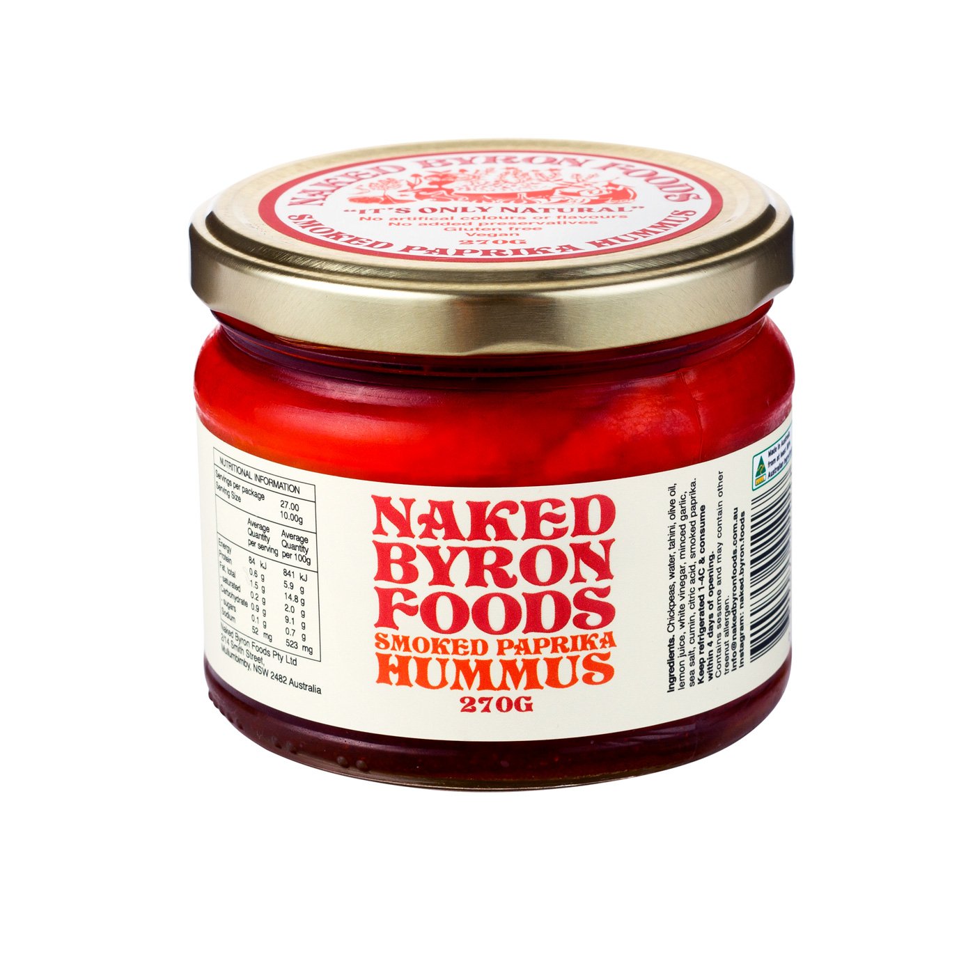 Naked Byron - *NEW* Habanero Hummus 270g x 6 (Carton 