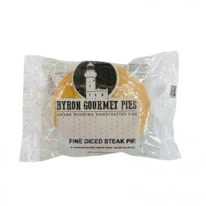 Byron Gourmet Pies - PIE Fine Diced Organic Steak (FROZEN)