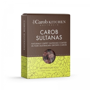 Carob - *NEW* COATED Sultanas 100g x 6 (Carton)