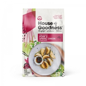 House of Goodness - *NEW SIZE* Pork & Spring Onion Dumplings 285g x 8 (Carton)