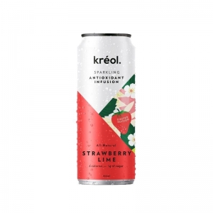 Kreol - Antioxidant CAN Strawberry & Lime 330ml x 12 (Carton)