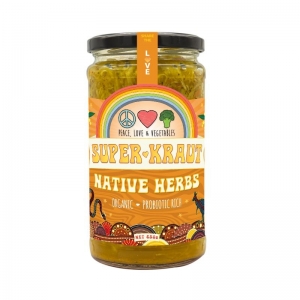 Peace Love & Vegetables - SuperKraut Native Herbs 6 x 650g (Carton) (Refrigerate