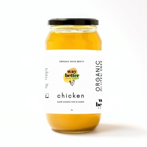 Way Better - Broth Chicken Bone Organic 1ltr jar x 6 (Carton)(Chilled)