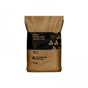 WMC - Organic Premium White Heritage Flour 12.5kg Bag -PBHWF12.5 BLACK/BROWN