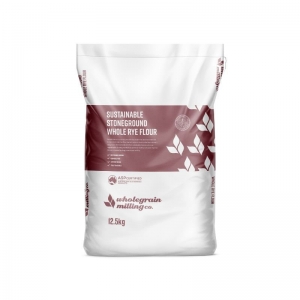 WMC - Sustainable Stoneground Whole Rye Flour 12.5kg Bag - SRYF12.5 PURPLE/WHITE